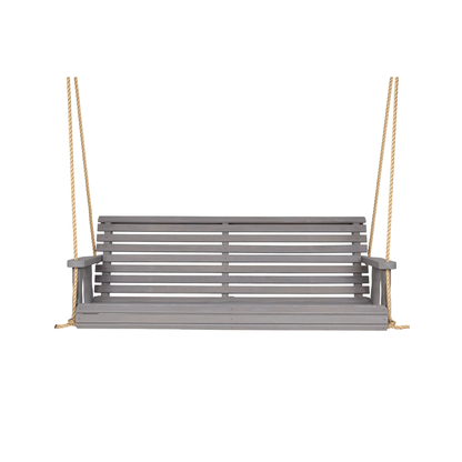 Amish Casual 3 Foot Roll Back Porch Swing in Grey Stain