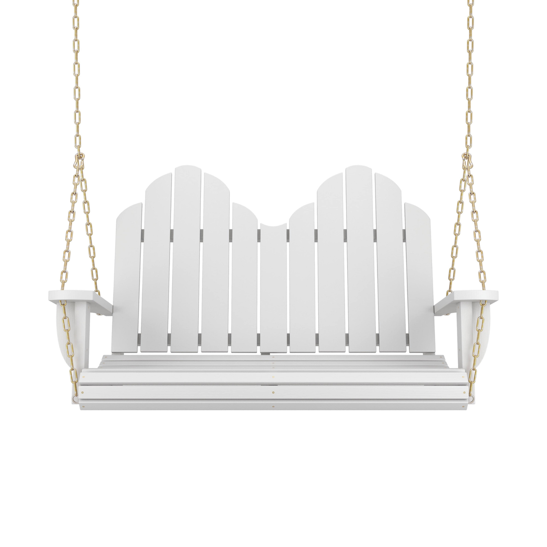 Amish Casual Adirondack Heavy Duty Porch Swing, Semi-Solid White