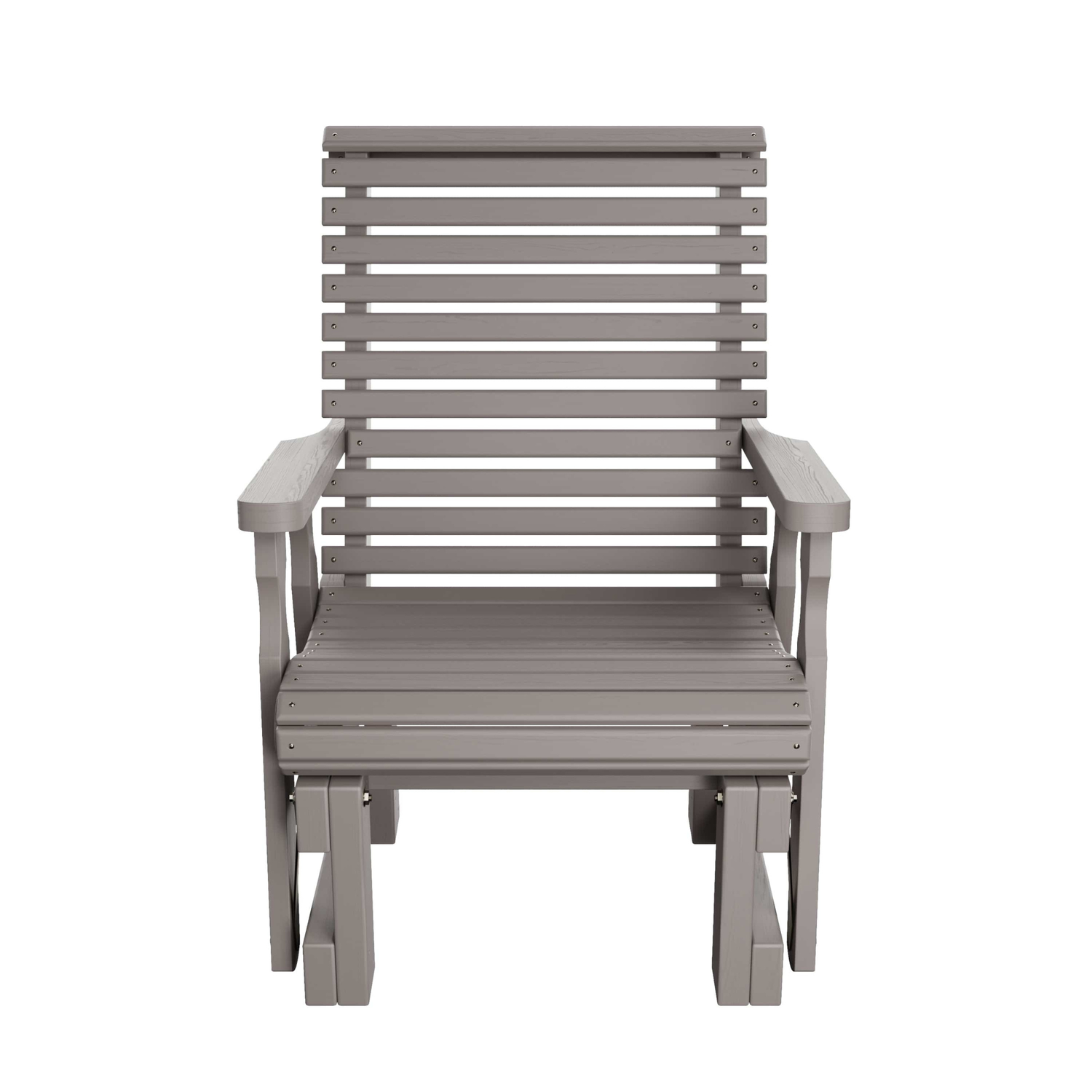 Amish Casual Heavy Duty 600 Lb High Back Roll Back Treated Glider Chair