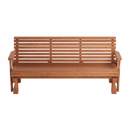 Amish Casual Heavy Duty Roll Back 6 Foot Treated Porch Glider