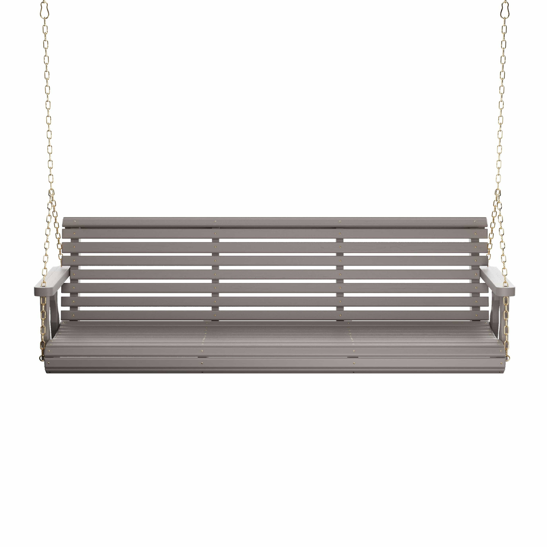 Amish Casual 6 Foot Roll Back Porch Swing in Grey Stain with Clearcoat