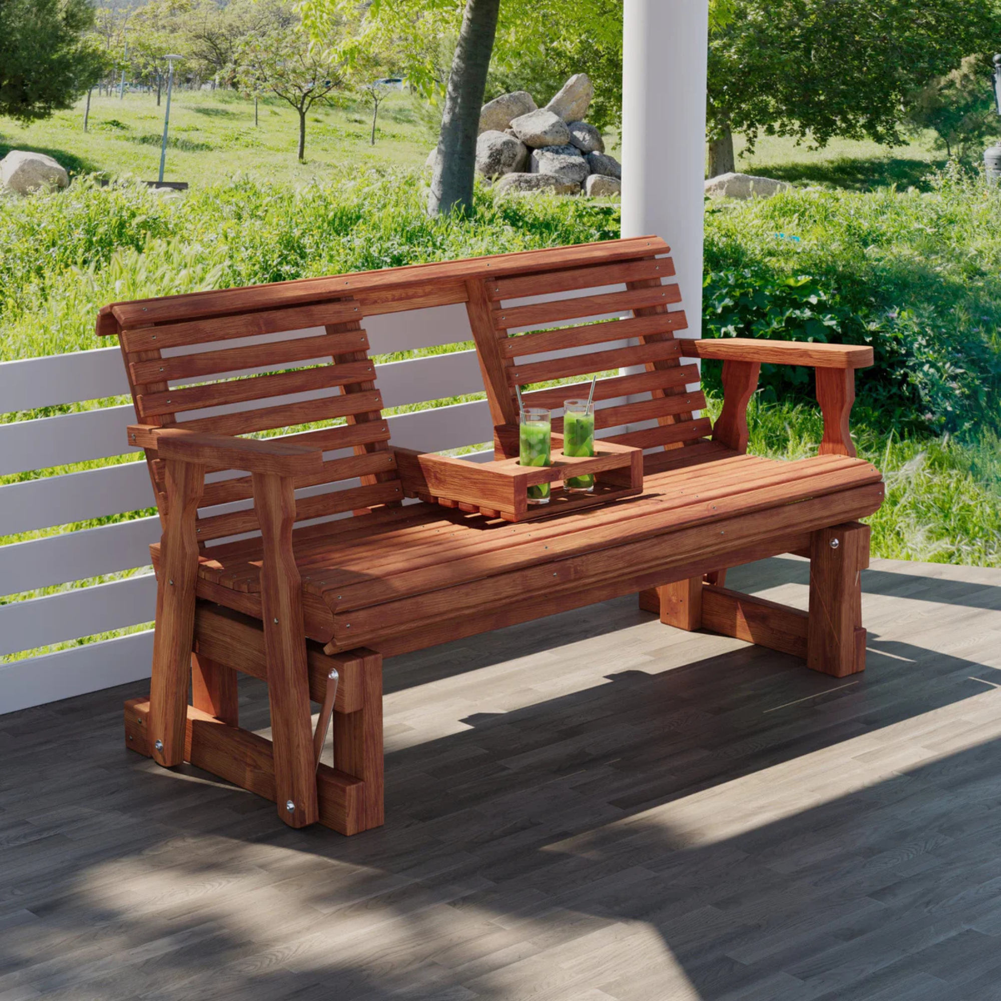 Amish Casual Heavy Duty Rollback Console Glider