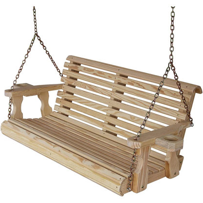 Amish Casual 3 Foot Unfinished Roll Back Porch Swing