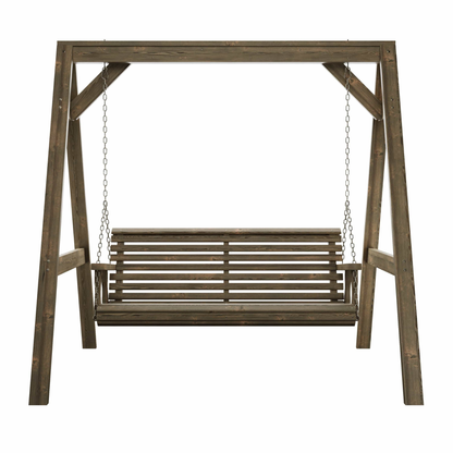 Amish Casual Heavy Duty Roll Back Swing with A-Frame Stand