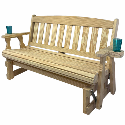Amish Casual Mission Wood Porch Glider