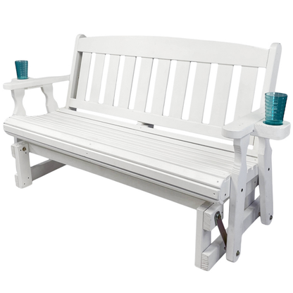 Amish Casual 4 Foot Mission Wood Porch Glider