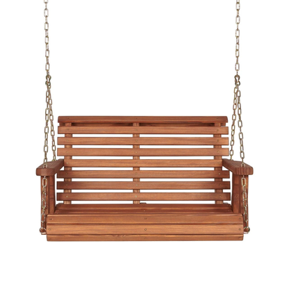 Amish Casual 3 Foot Roll Back Porch Swing in Cedar with Clearcoat