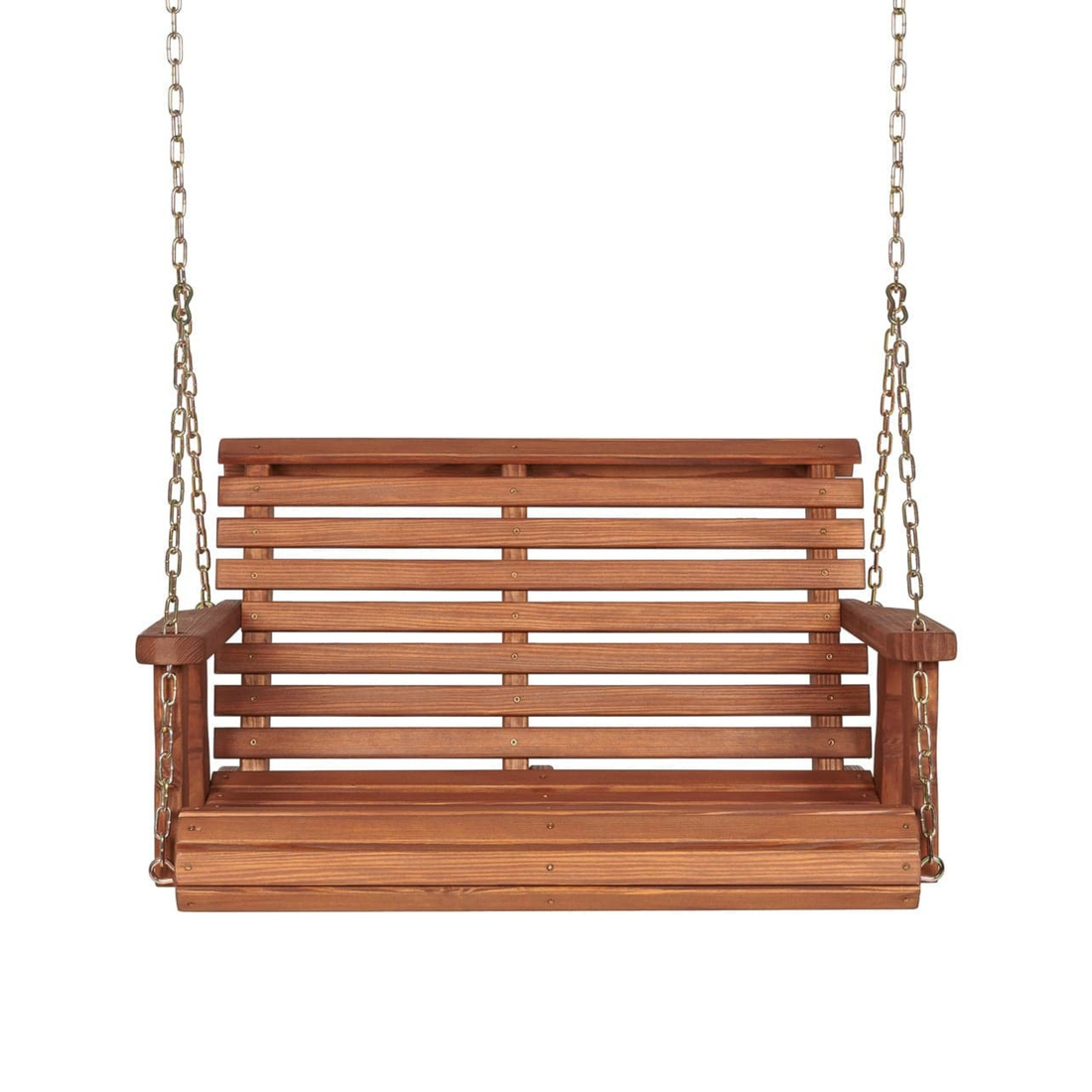 Amish Casual 3 Foot Roll Back Porch Swing in Cedar Stain