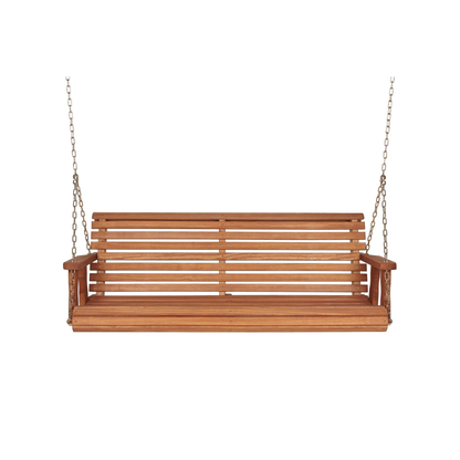 Amish Casual 5 Foot Roll Back Porch Swing in Cedar with Clearcoat