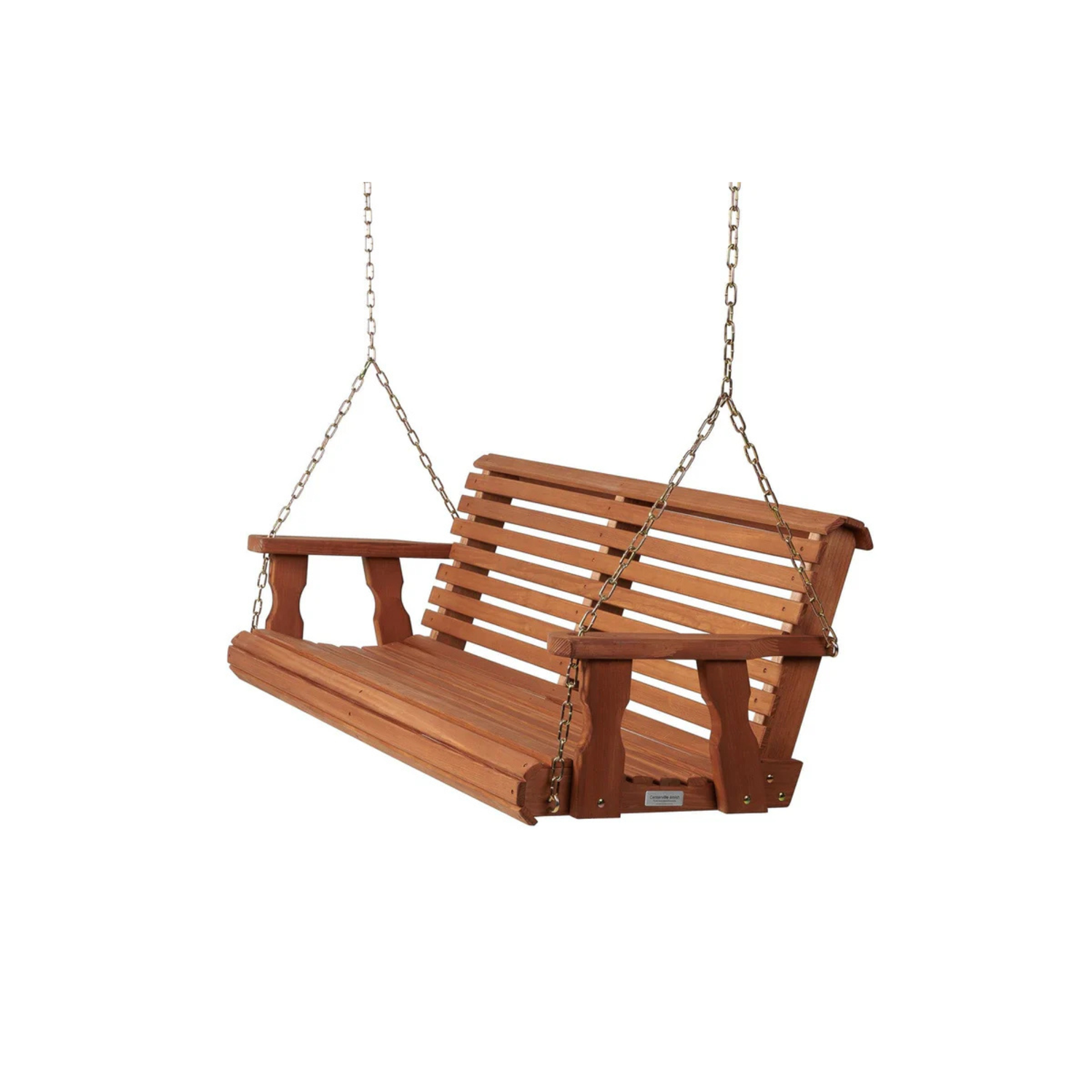 Amish Casual 5 Foot Roll Back Porch Swing in Cedar Stain