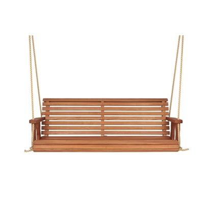 Amish Casual 5 Foot Roll Back Porch Swing in Cedar with Clearcoat