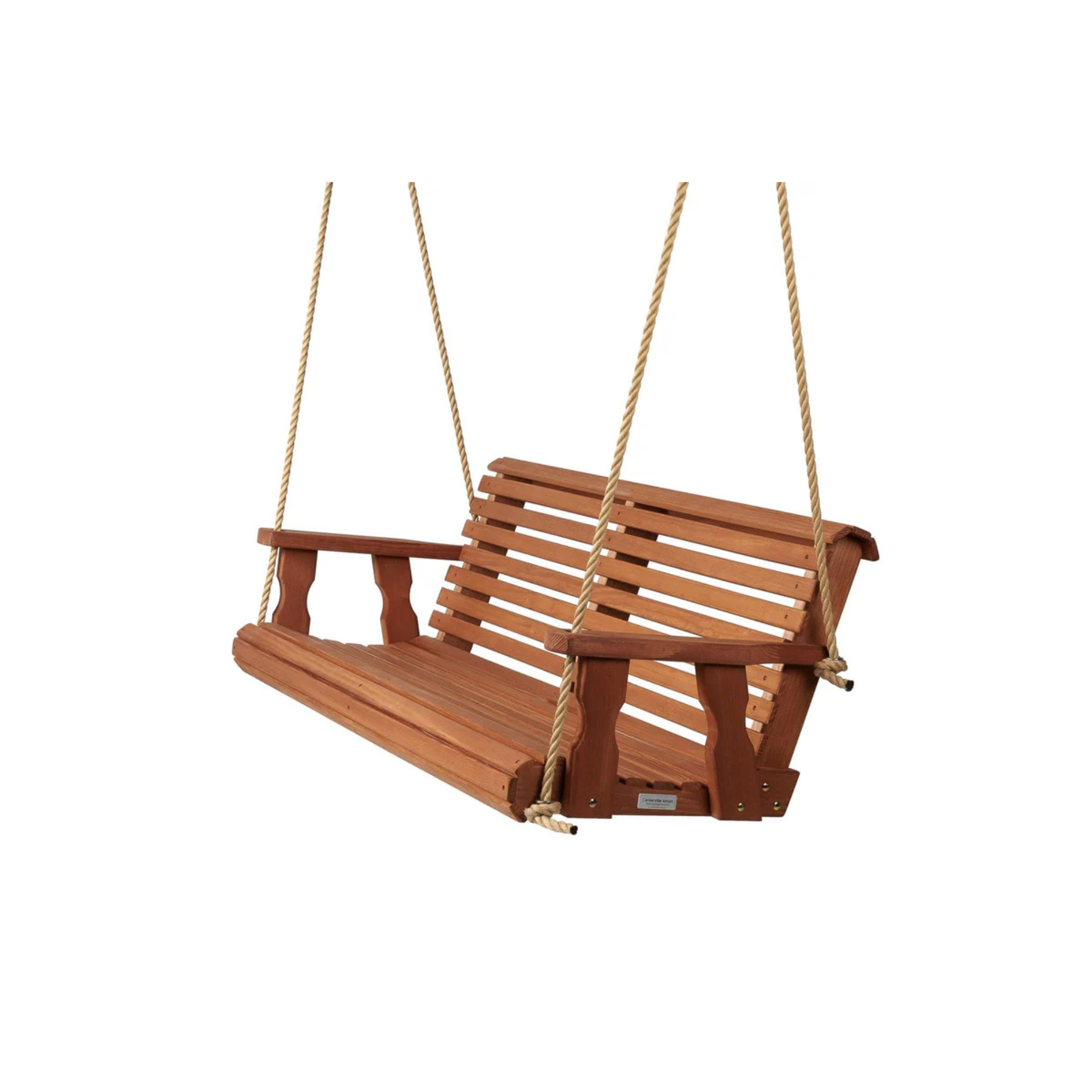 Amish Casual 4 Foot Roll Back Porch Swing in Cedar with Clearcoat