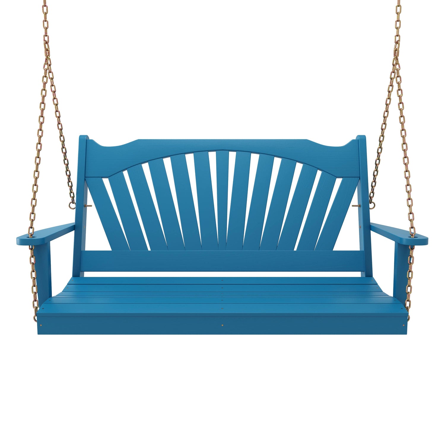 Keystone Amish Co. Sunburst Porch Swing, 4 Foot, Carribean Blue
