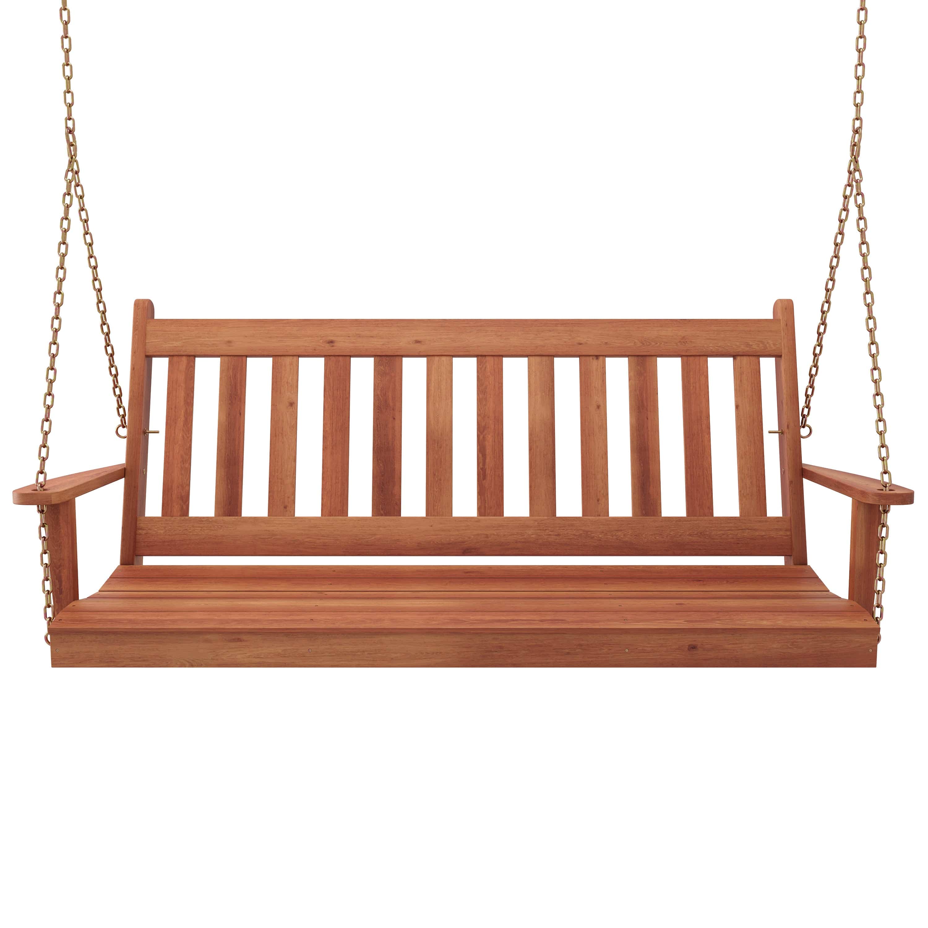 Keystone Amish Co. 4 Foot Franklin Red Cedar Porch Swing with Cup Holders