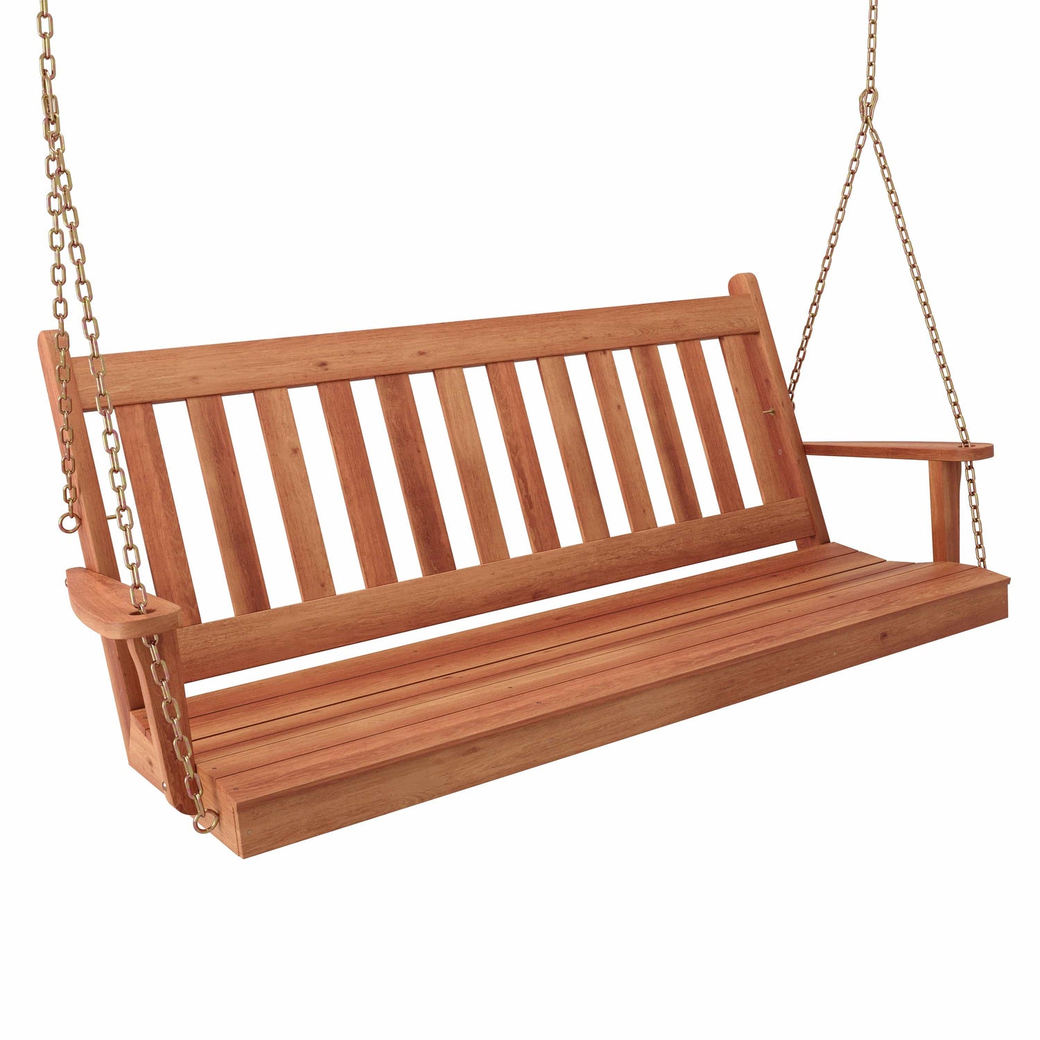 Keystone Amish Co. 5 Foot Franklin Red Cedar Porch Swing without Cup Holders