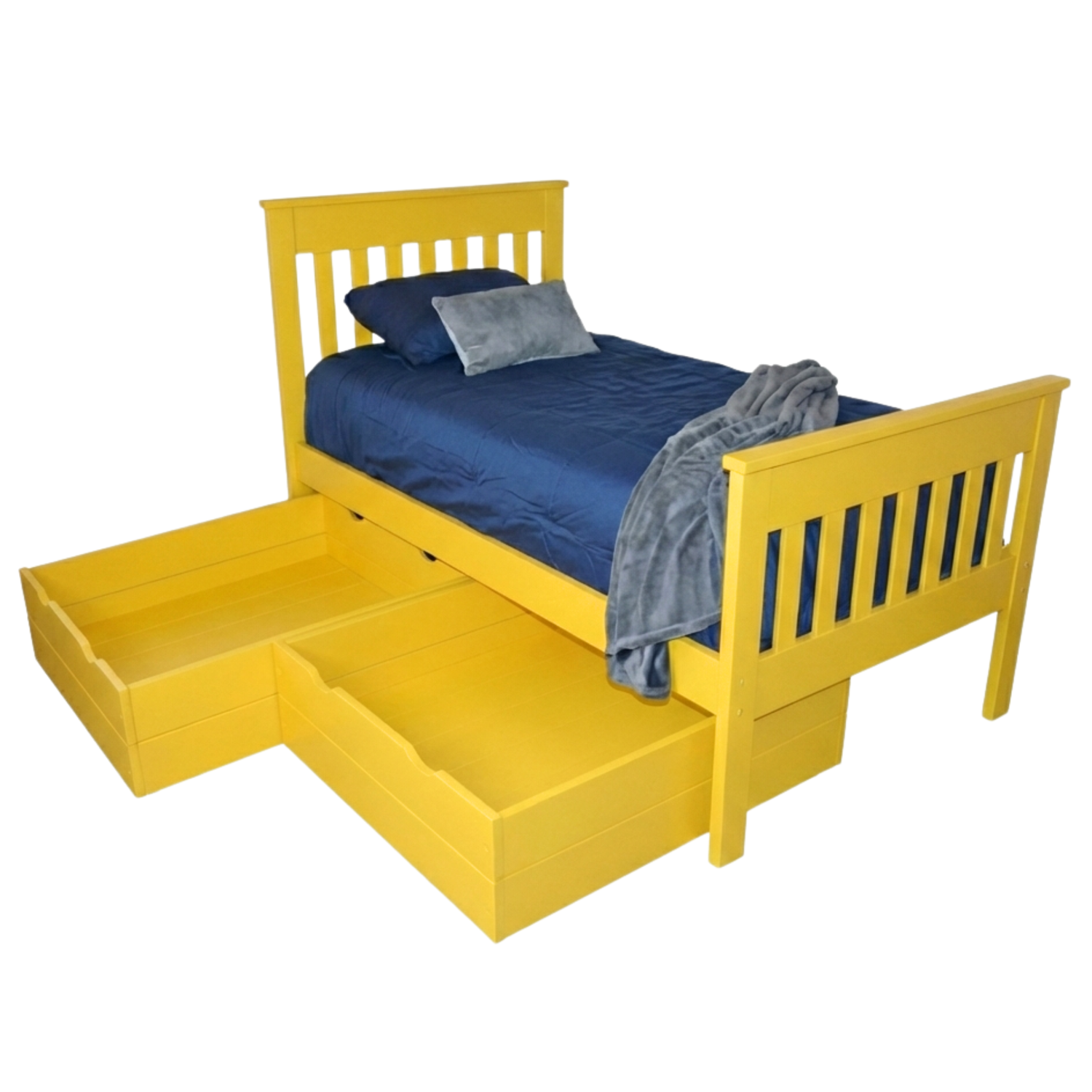 Versaloft Harmony Amish Made Bed Frame with 2-Piece Drawers