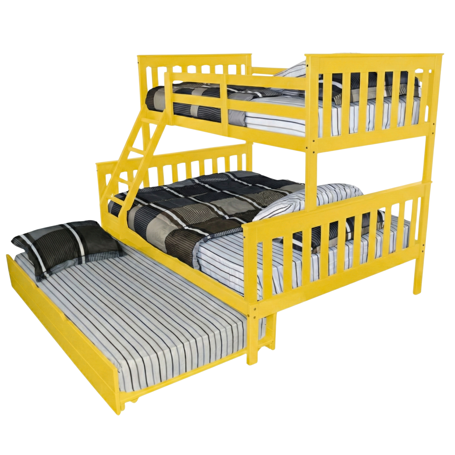 Versaloft Mission Amish Made Twin-Over-Full Bunk Bed Frame with Trundle Unit