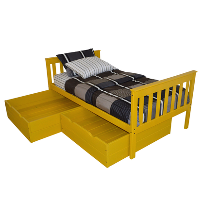 Versaloft Mission Amish Made Bed Frame with 2-Piece Drawers