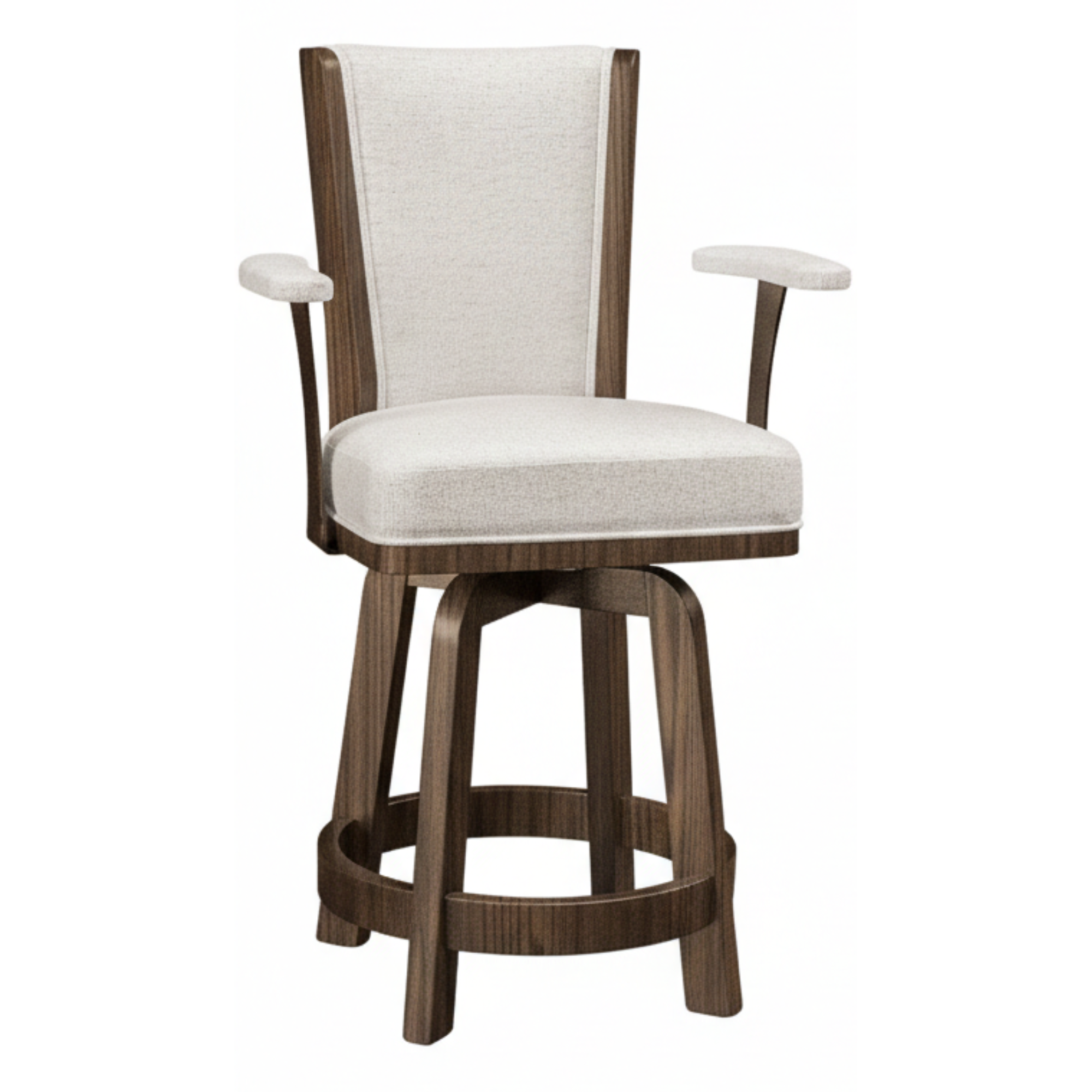 Hoosier Timbercraft Adams Swivel Arm Oak Barstool
