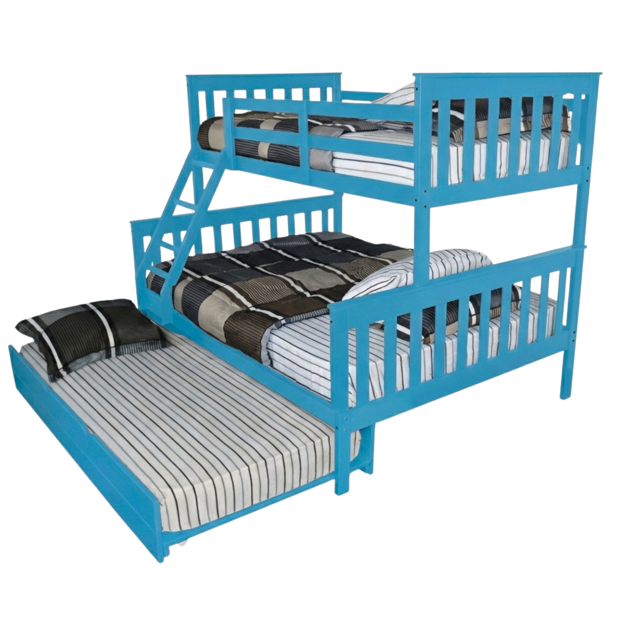Versaloft Mission Amish Made Twin-Over-Full Bunk Bed Frame with Trundle Unit