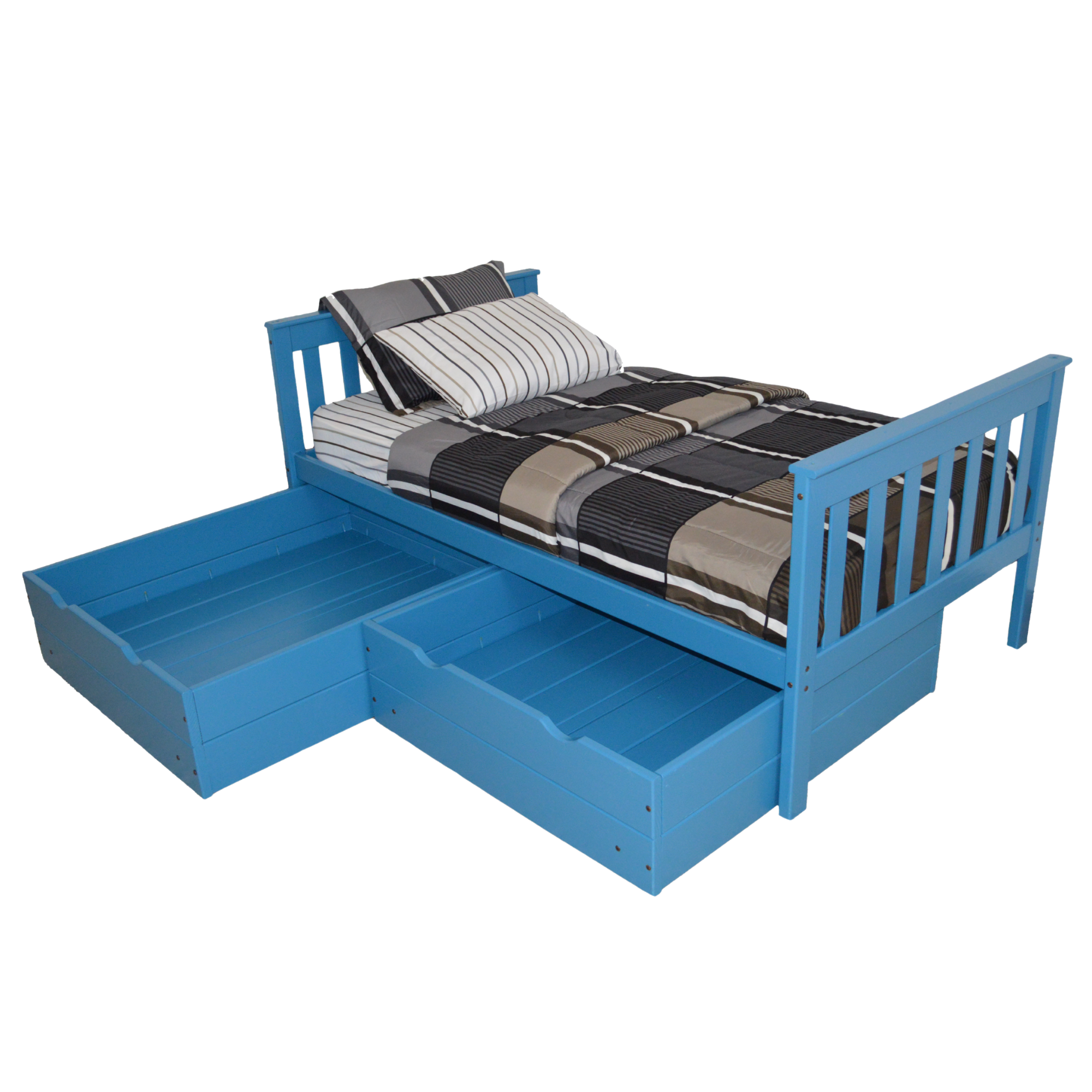 Versaloft Mission Amish Made Bed Frame with 2-Piece Drawers