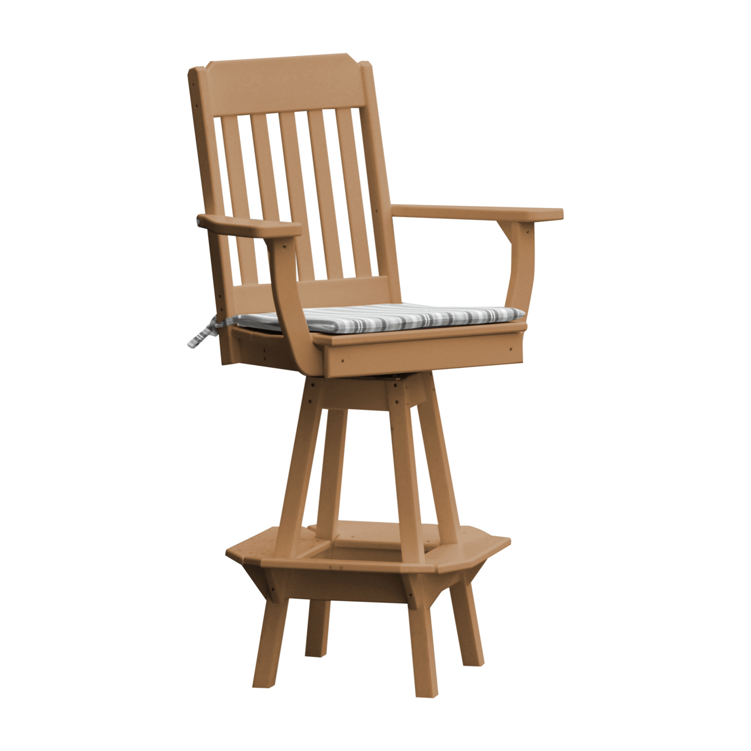 Keystone Amish Co. Traditional Poly Composite Swivel Bar Chair