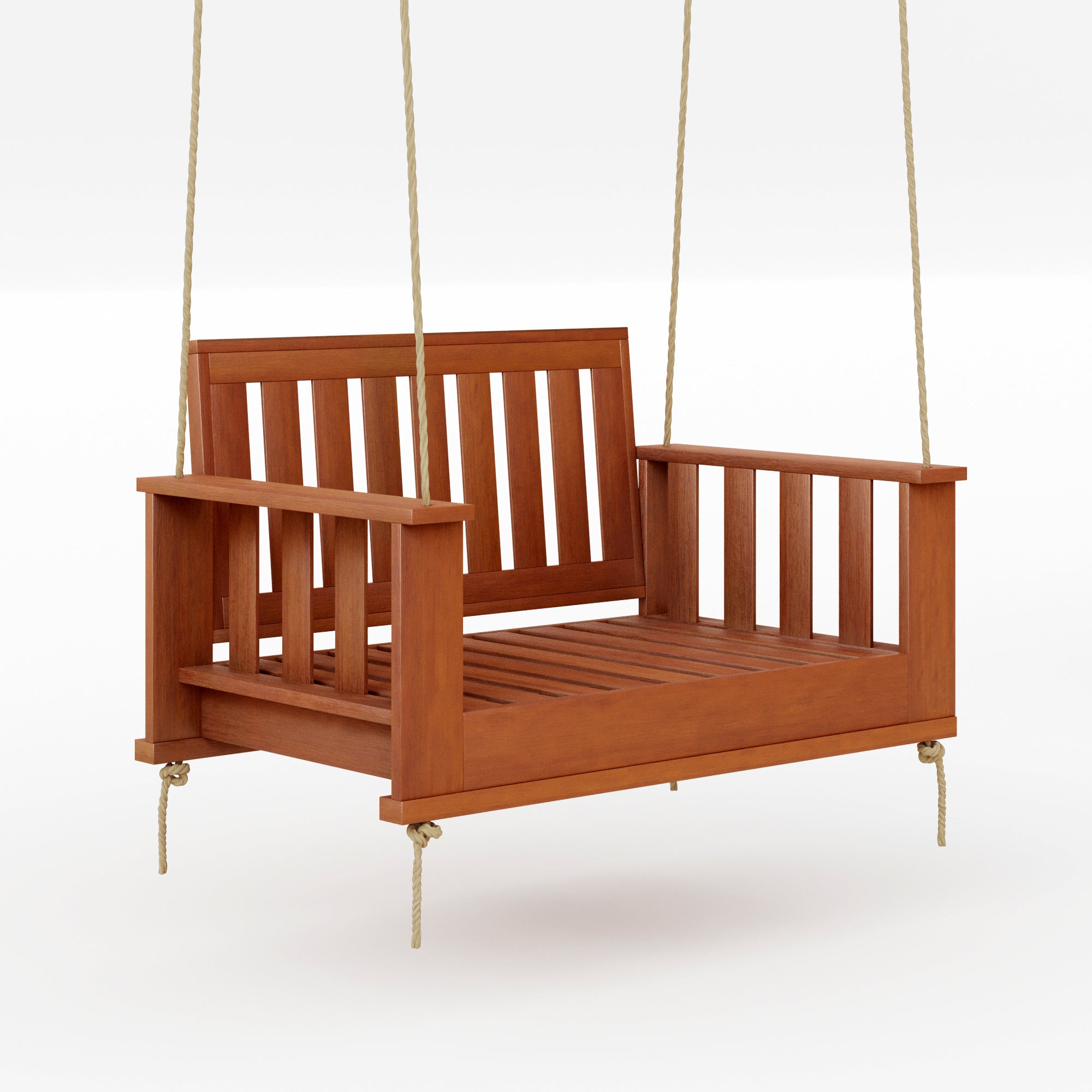 Amish Casual Rockford Daybed Swing Package with Included Cushions, Lounge, Cedar Stain with Clearcoat