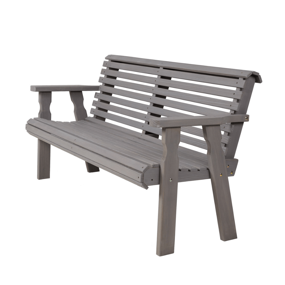 Amish Casual Heavy Duty Roll Back 4 Foot Treated Garden Bench
