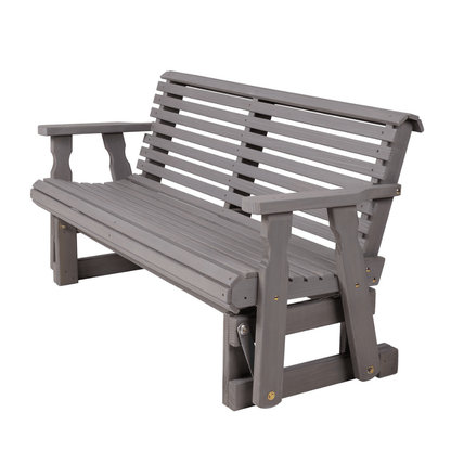 Amish Casual Heavy Duty Roll Back 5 Foot Treated Porch Glider