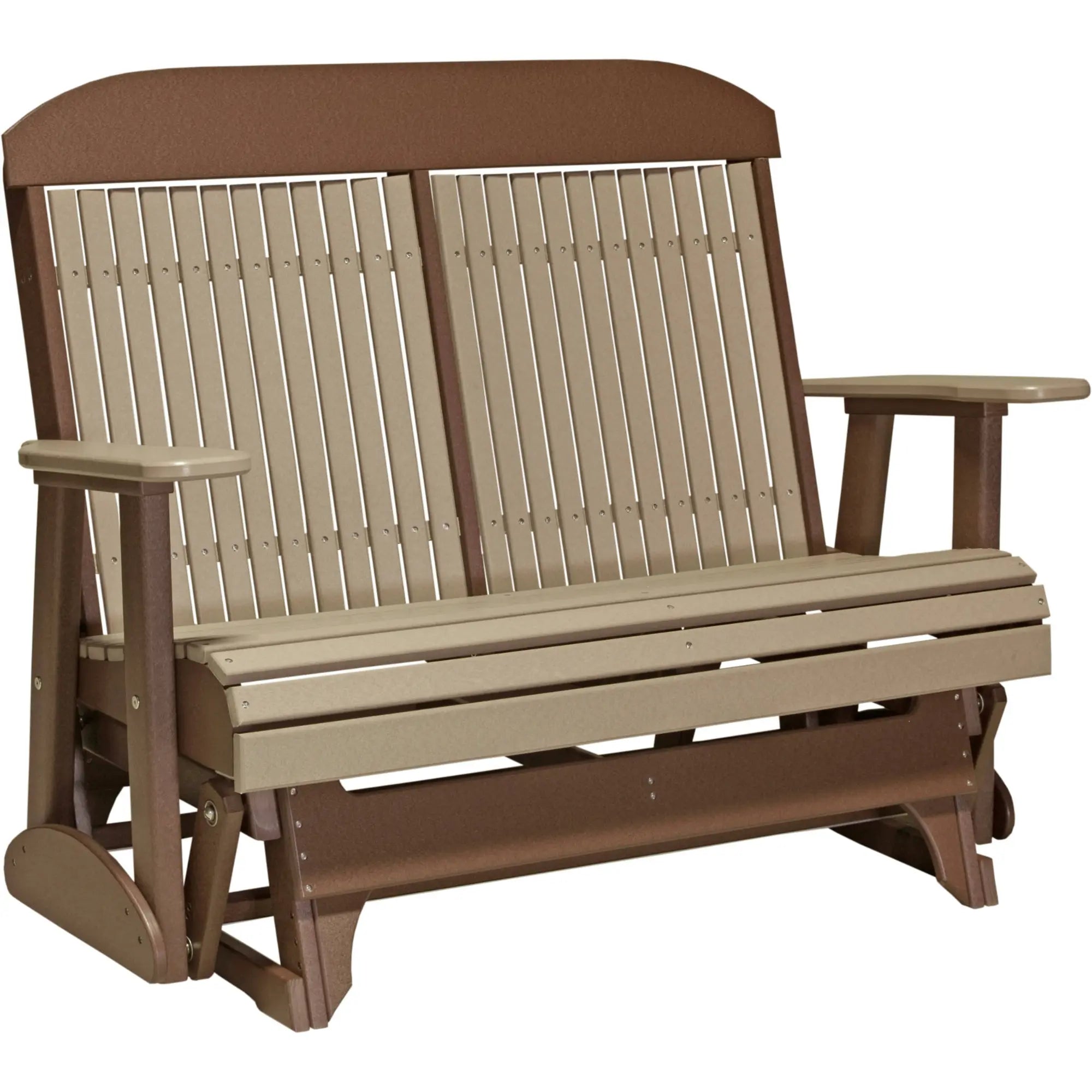 LuxCraft Classic Highback 4-Foot Poly Composite Patio Glider