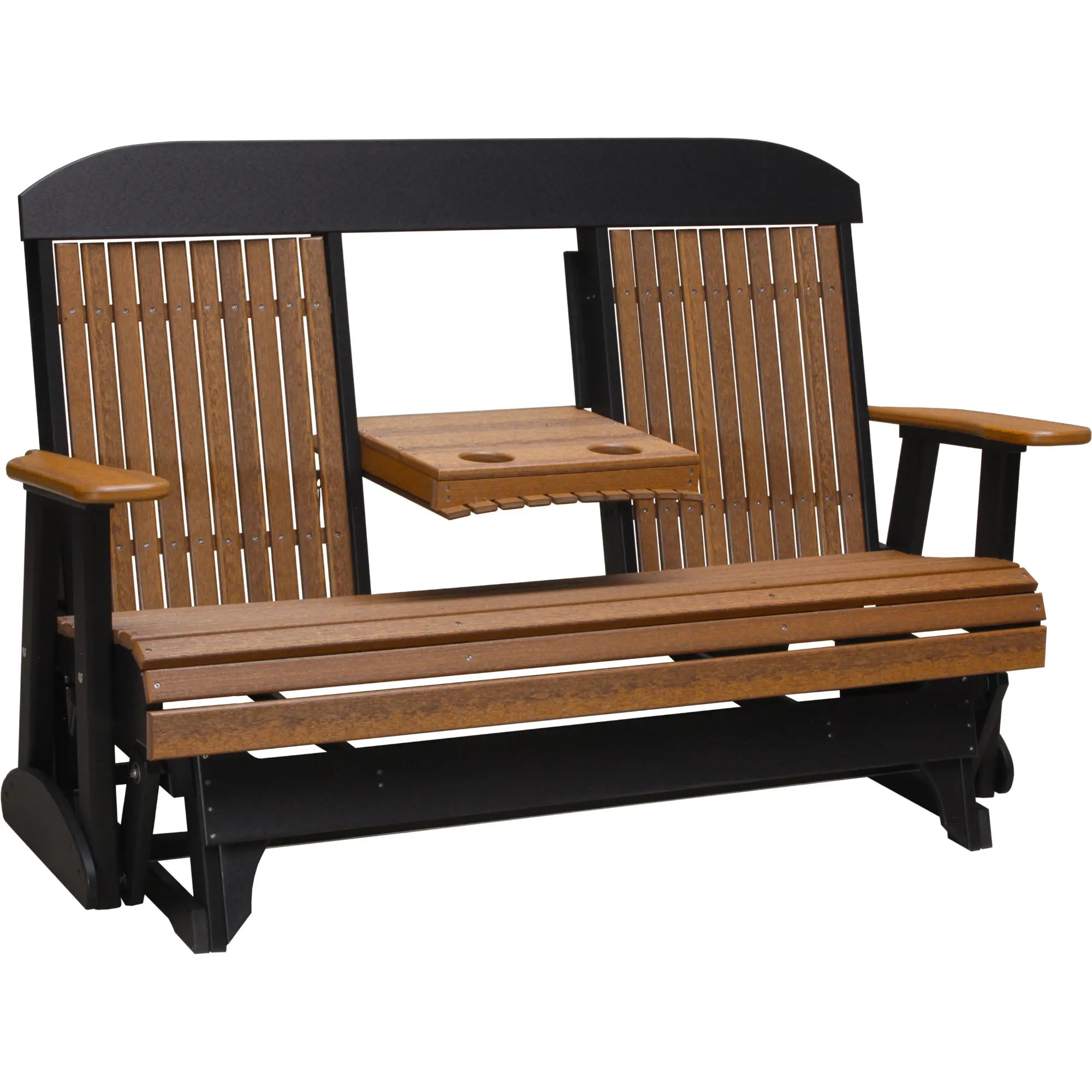 LuxCraft Classic Highback Console 5-Foot Poly Composite Patio Glider