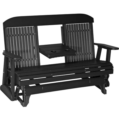 LuxCraft Classic Highback Console 5-Foot Poly Composite Patio Glider