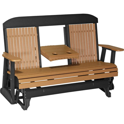 LuxCraft Classic Highback Console 5-Foot Poly Composite Patio Glider