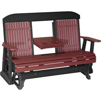 LuxCraft Classic Highback Console 5-Foot Poly Composite Patio Glider