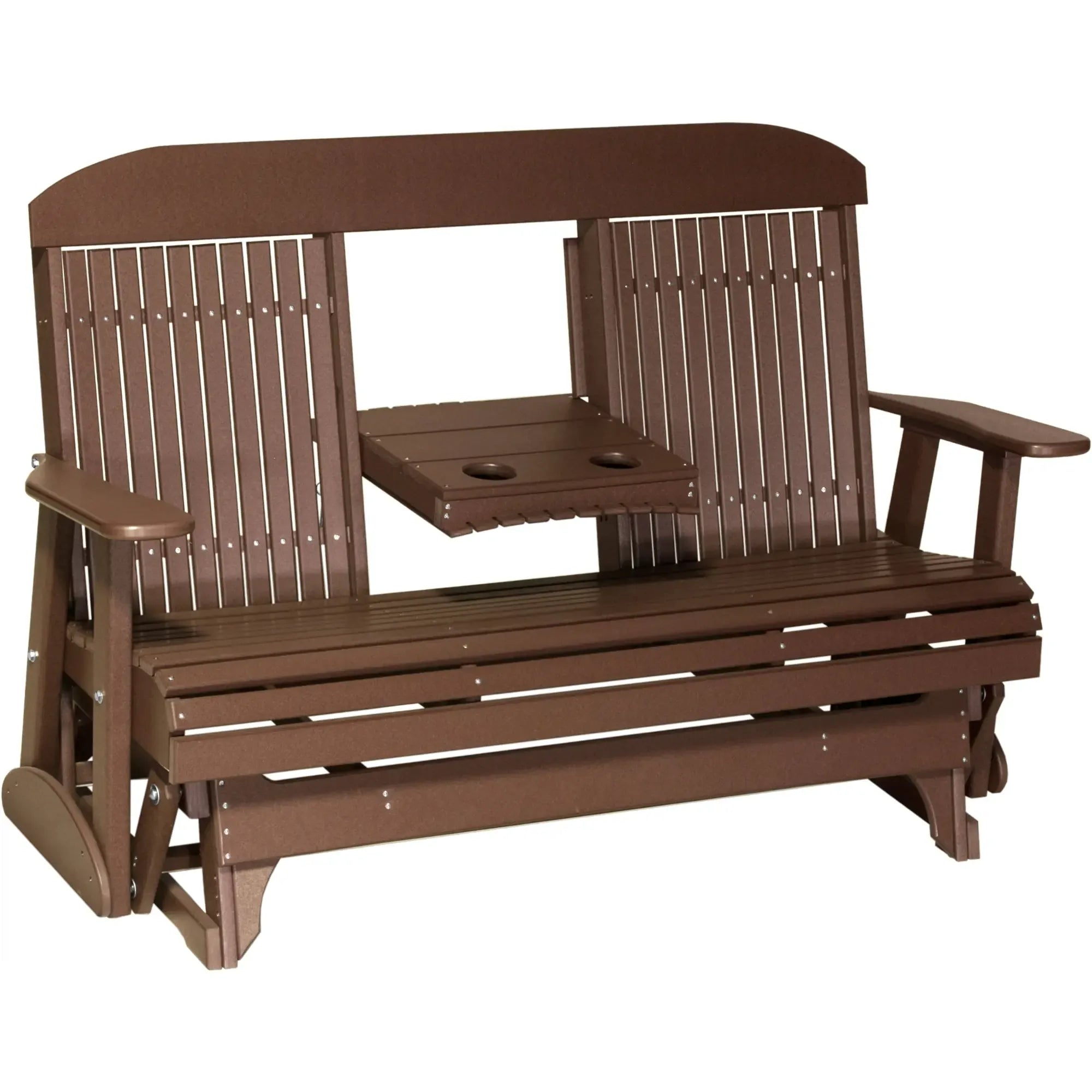 LuxCraft Classic Highback Console 5-Foot Poly Composite Patio Glider
