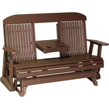 LuxCraft Classic Highback Console 5-Foot Poly Composite Patio Glider