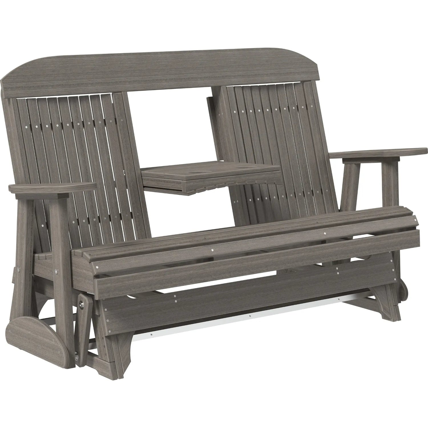LuxCraft Classic Highback Console 5-Foot Poly Composite Patio Glider