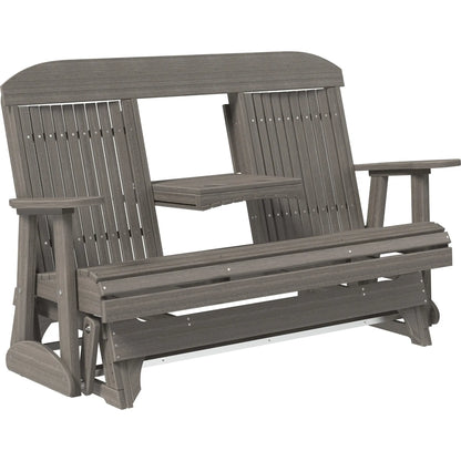 LuxCraft Classic Highback Console 5-Foot Poly Composite Patio Glider