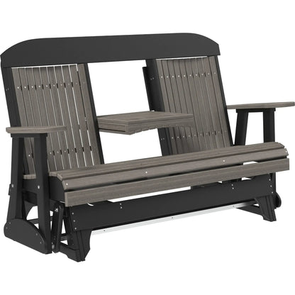 LuxCraft Classic Highback Console 5-Foot Poly Composite Patio Glider