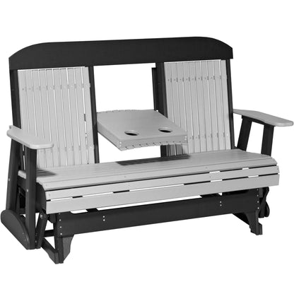 LuxCraft Classic Highback Console 5-Foot Poly Composite Patio Glider