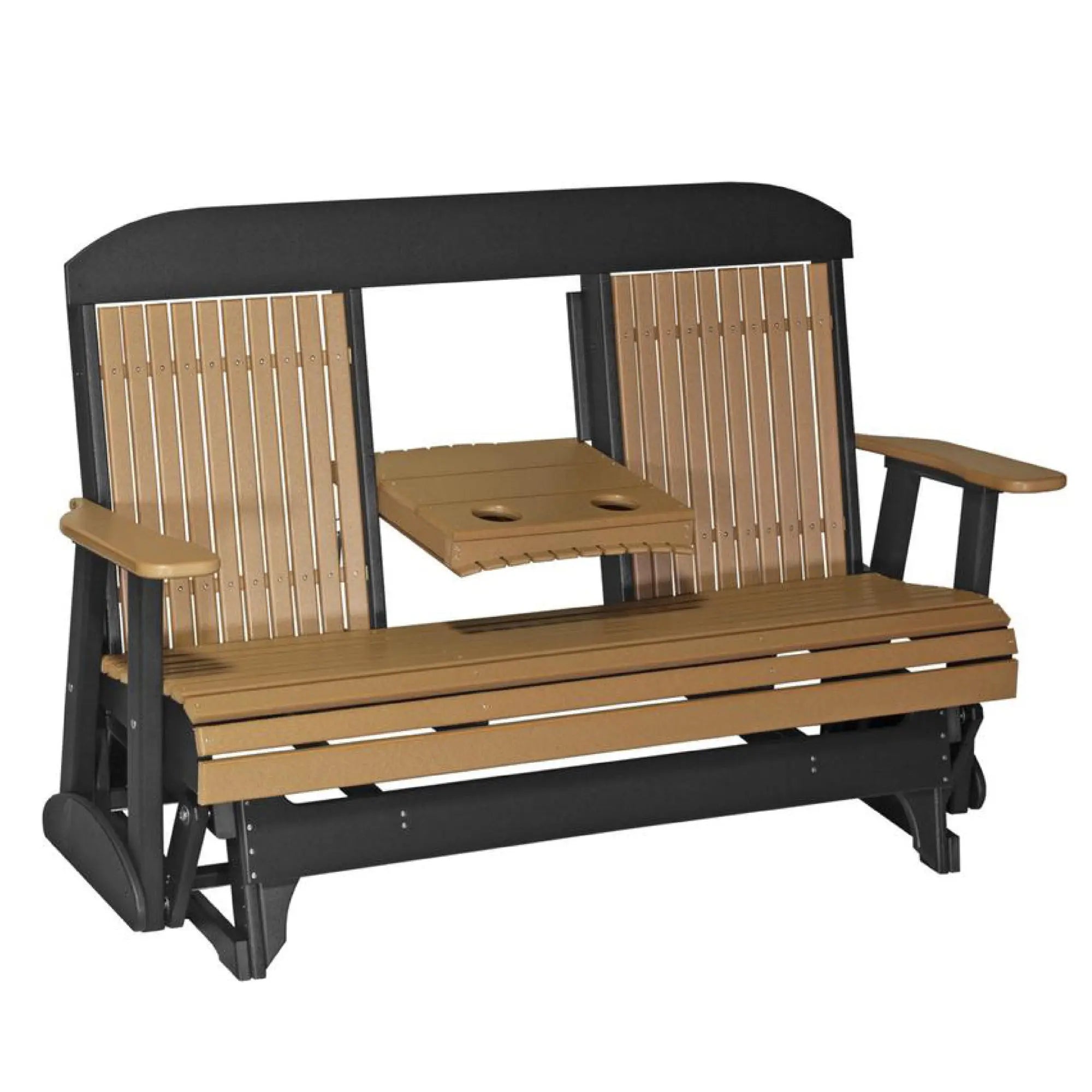 LuxCraft Classic Highback Console 5-Foot Poly Composite Patio Glider