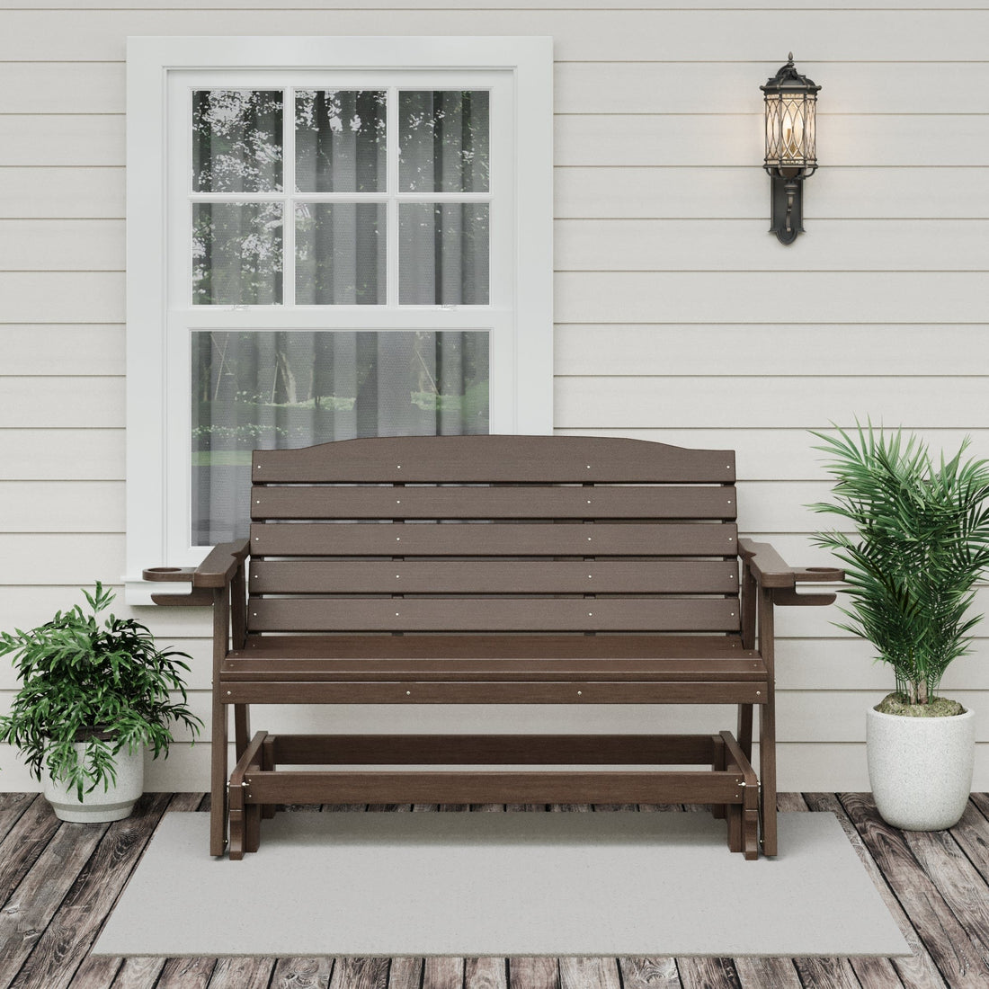SimplyPoly Amish Made Classic Recycled Plastic Porch Glider