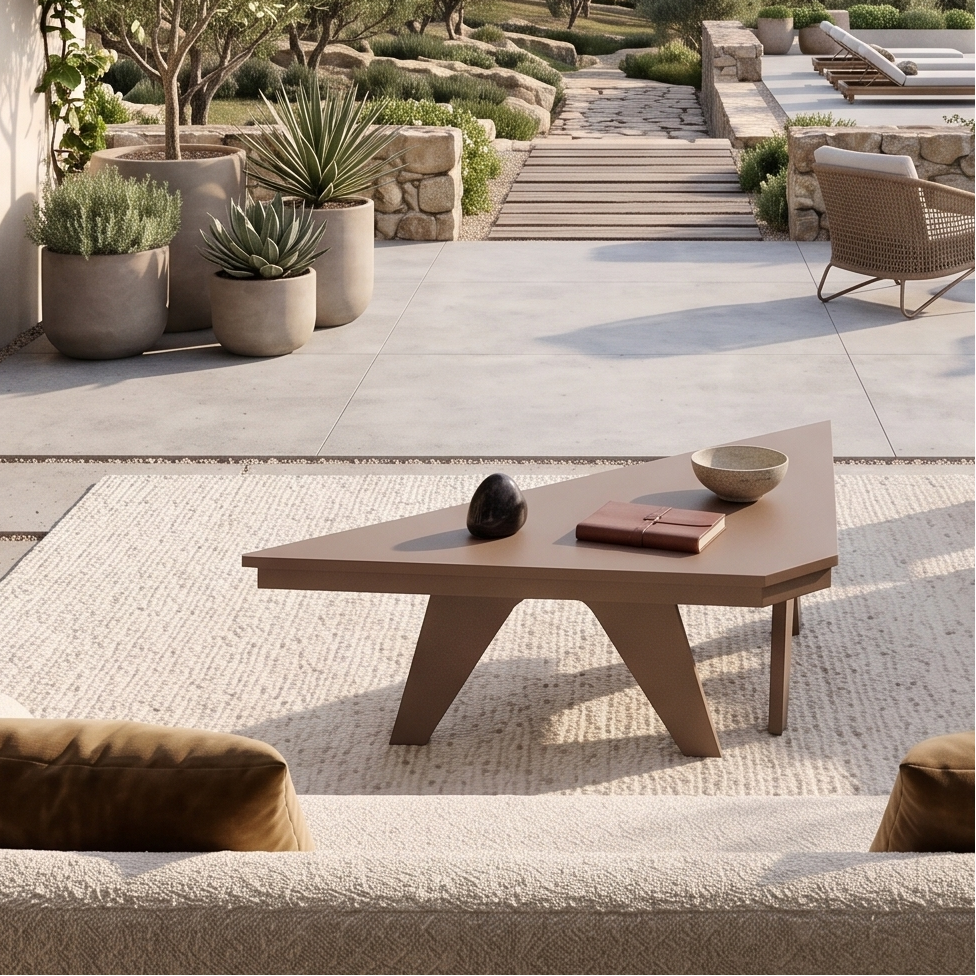 Berlin Gardens Poly Lumber Angled Accessory Table