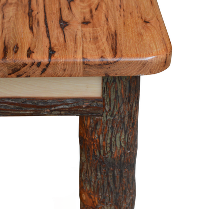 Keystone Amish Co. Hickory Solid Wood End Table with Shelf