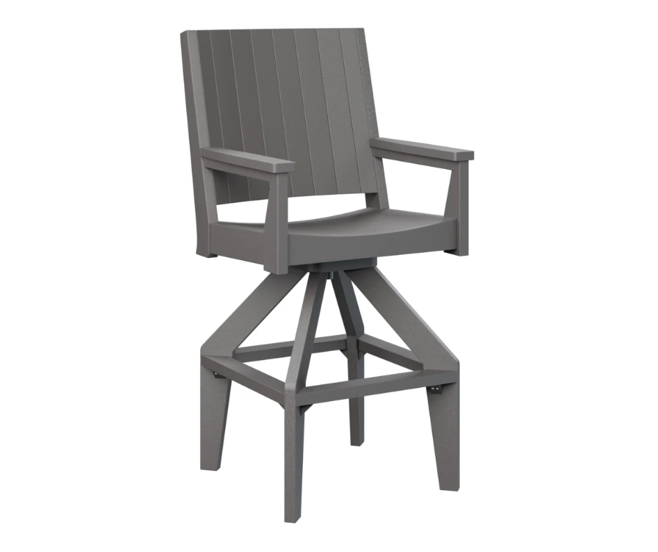 Berlin Gardens Mayhew Outdoor Poly Lumber Chat Extra Tall Swivel Chair