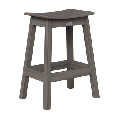 Berlin Gardens Outdoor Saddle Poly Lumber Counter Stool