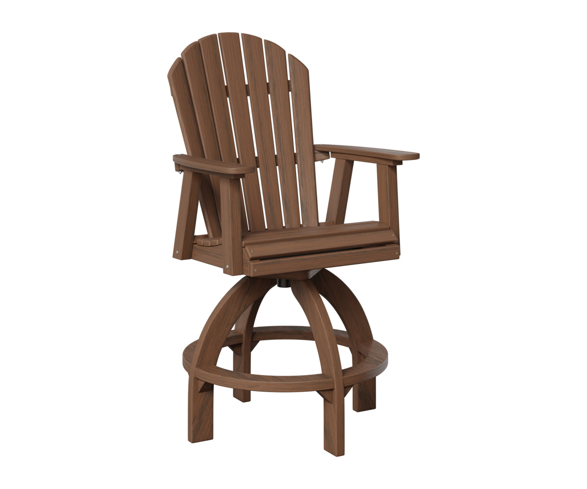 Berlin Gardens Comfo Outdoor Poly Lumber Back Swivel Bar Height Chair
