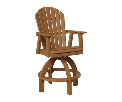 Berlin Gardens Comfo Outdoor Poly Lumber Back Swivel Bar Height Chair