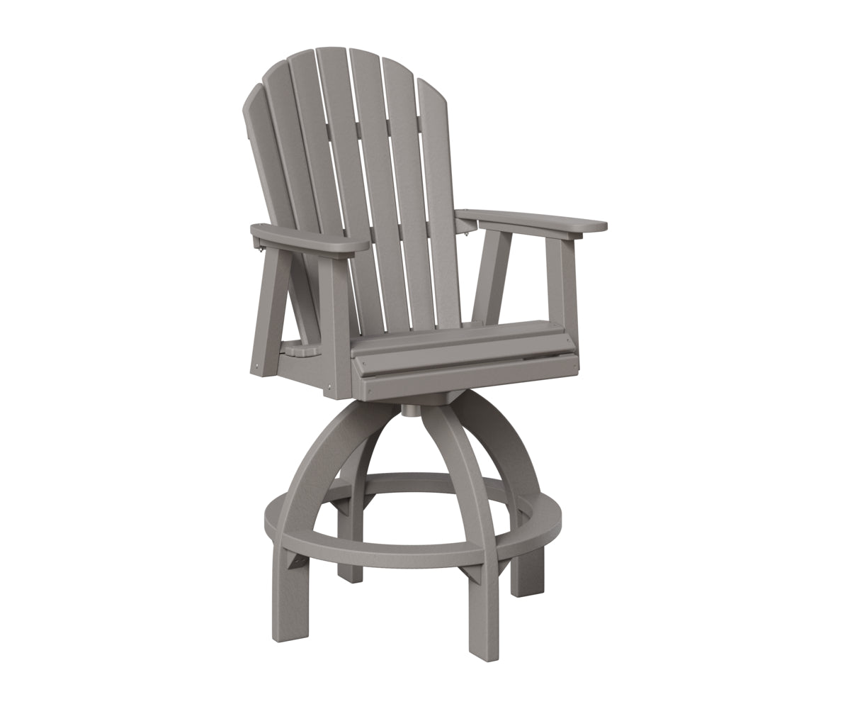 Berlin Gardens Comfo Outdoor Poly Lumber Back Swivel Bar Height Chair