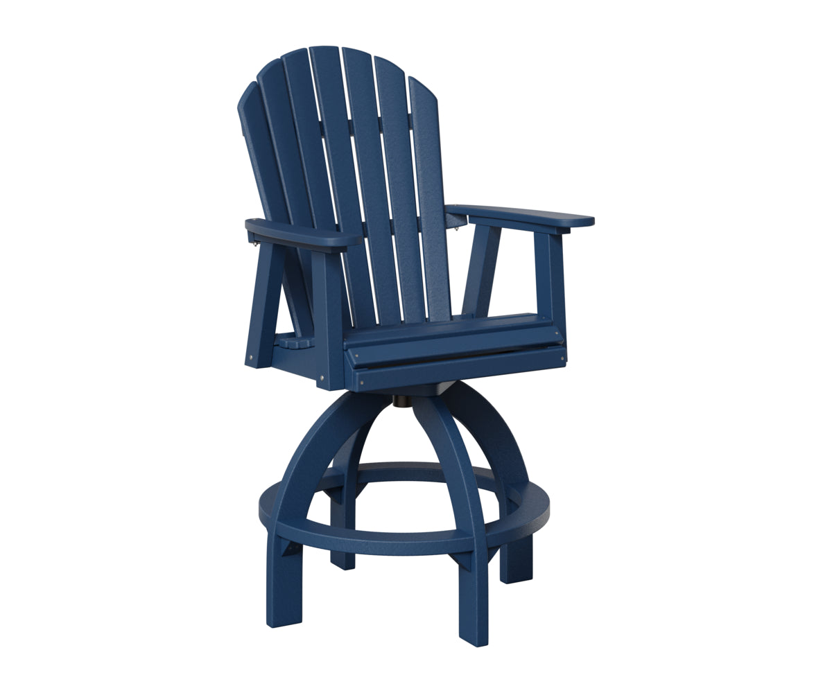 Berlin Gardens Comfo Outdoor Poly Lumber Back Swivel Bar Height Chair